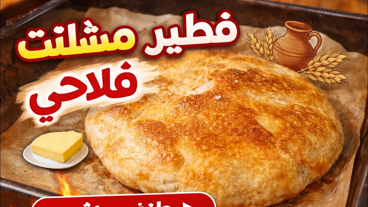 فطير مشلتت فلاحي بالفرن |🔥Egyptian Feteer Meshaltet | Authentic Flaky Egyptian Pastry Recipe 🇪🇬