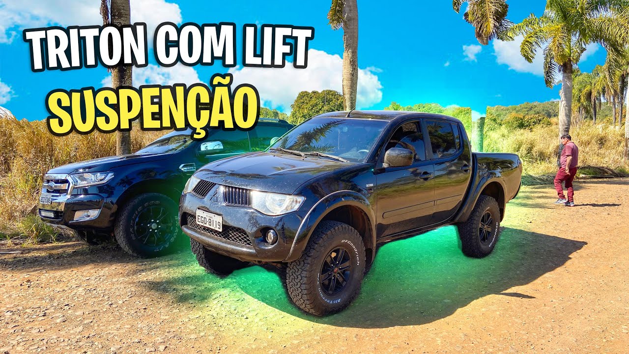 MITSUBISHI L200 TRITON LIFT SUSPENÇAO 2 pol ESCAPE DIRETO 3.2 chipada reprogramada pneu BF