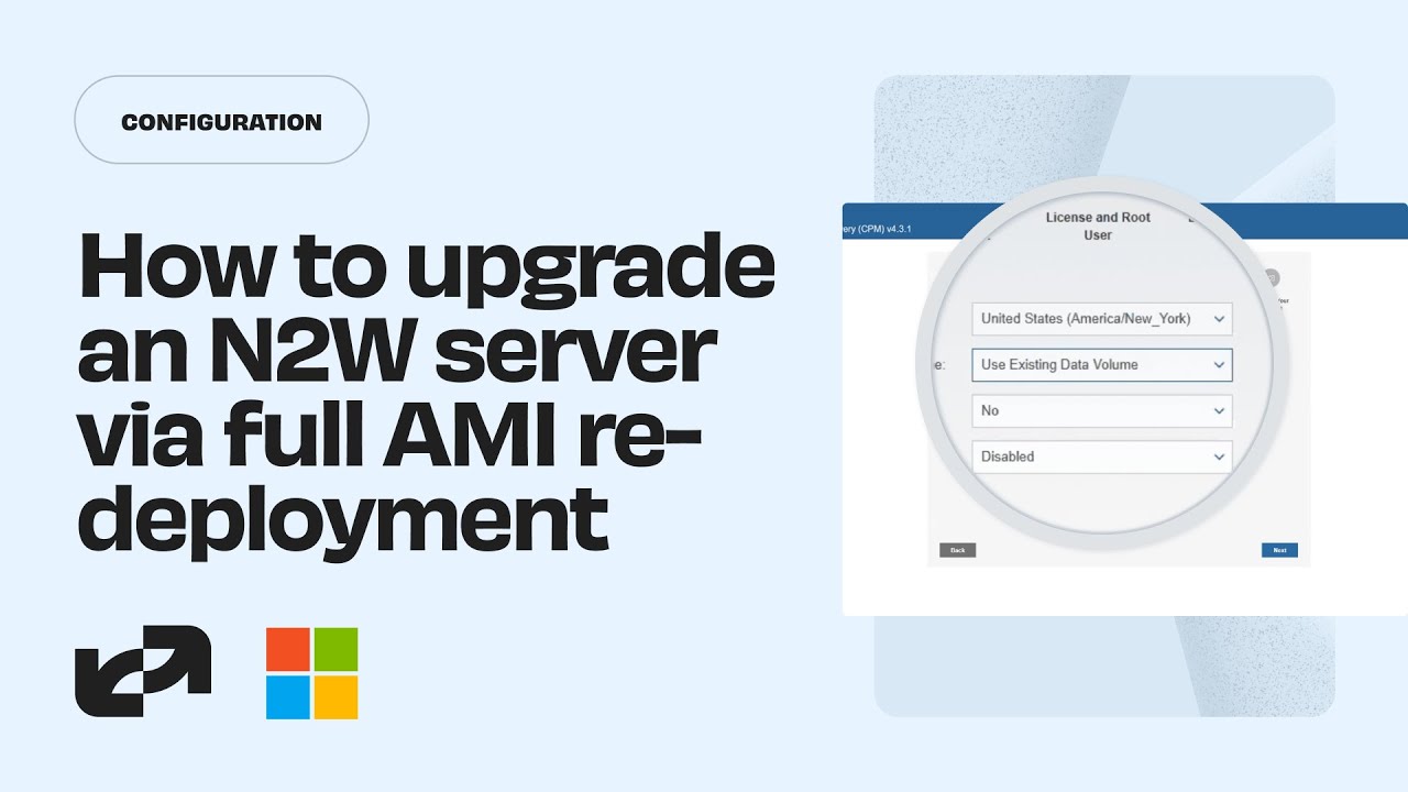 [Tutorial] How to perform a full AMI upgrade of N2W on Azure
