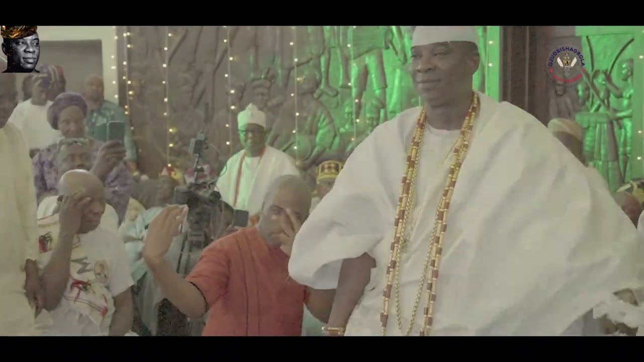 THE OFFICIAL DECORATION OF THE OLORI OMOBA WITH THE ROYAL BEADS BY THE AWUJALE OF IJEBULAND