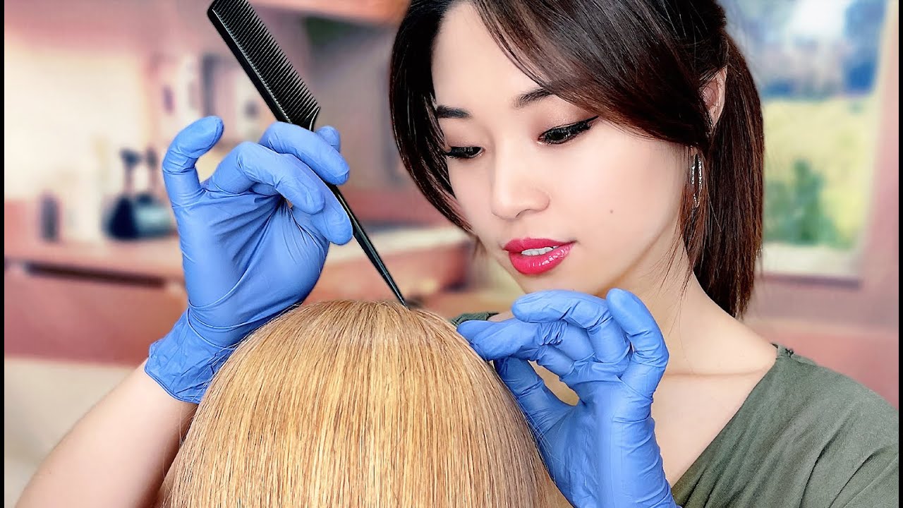 [ASMR] Dry Scalp Check and Treatment