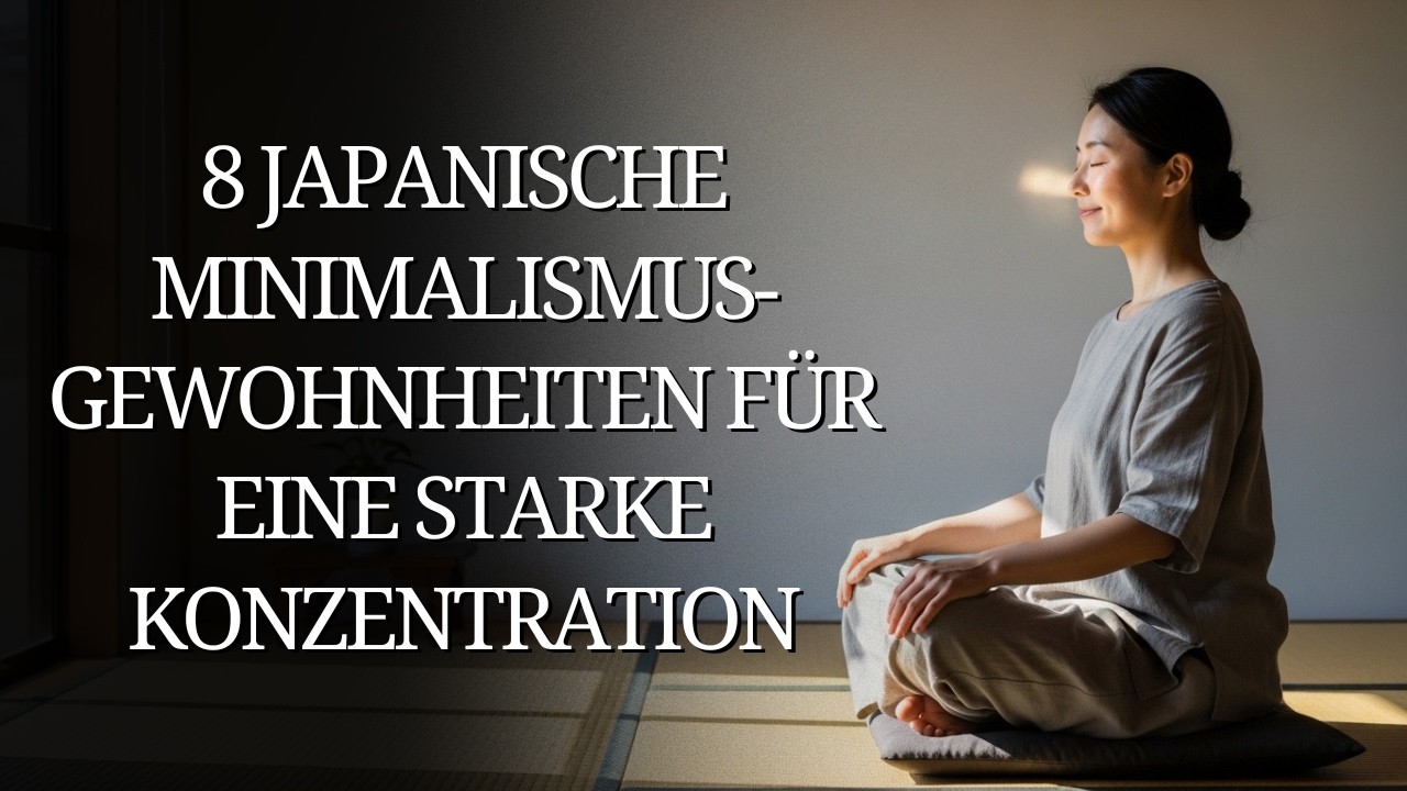 8 Japanische Minimalismus-Gewohnheiten für eine starke Konzentration