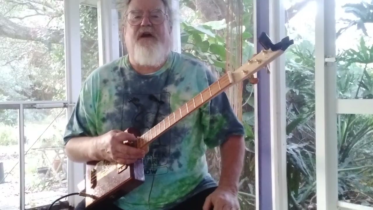 Ashton 24 Year Salute Electric Cigar Box Guitar by D-Art Homemade Guitar Co.