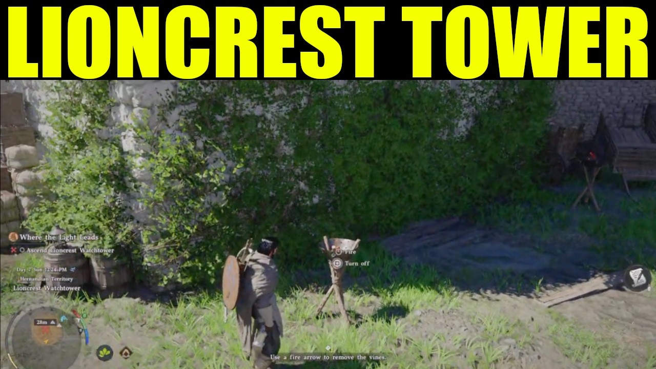 Crimson desert - how to ascend lioncrest watchtower | where the light leads quest guide