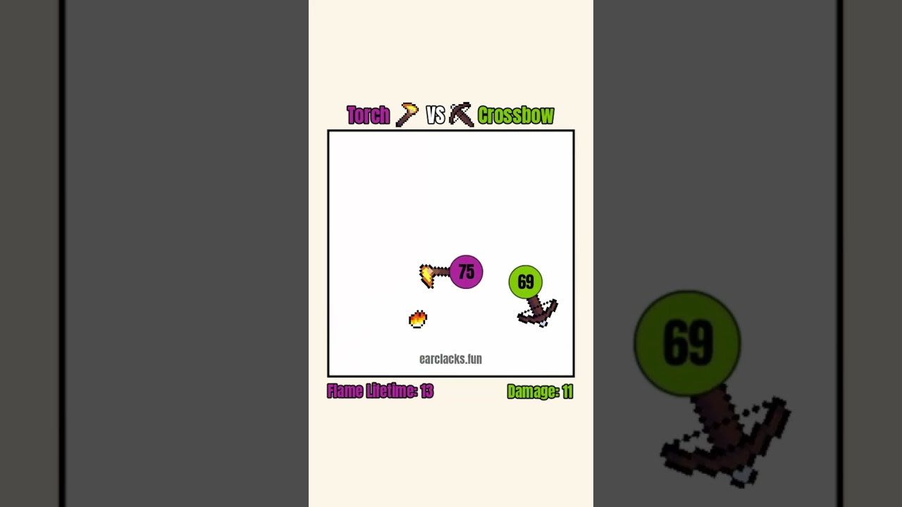 Torch 🔥 VS 🎯 Crossbow