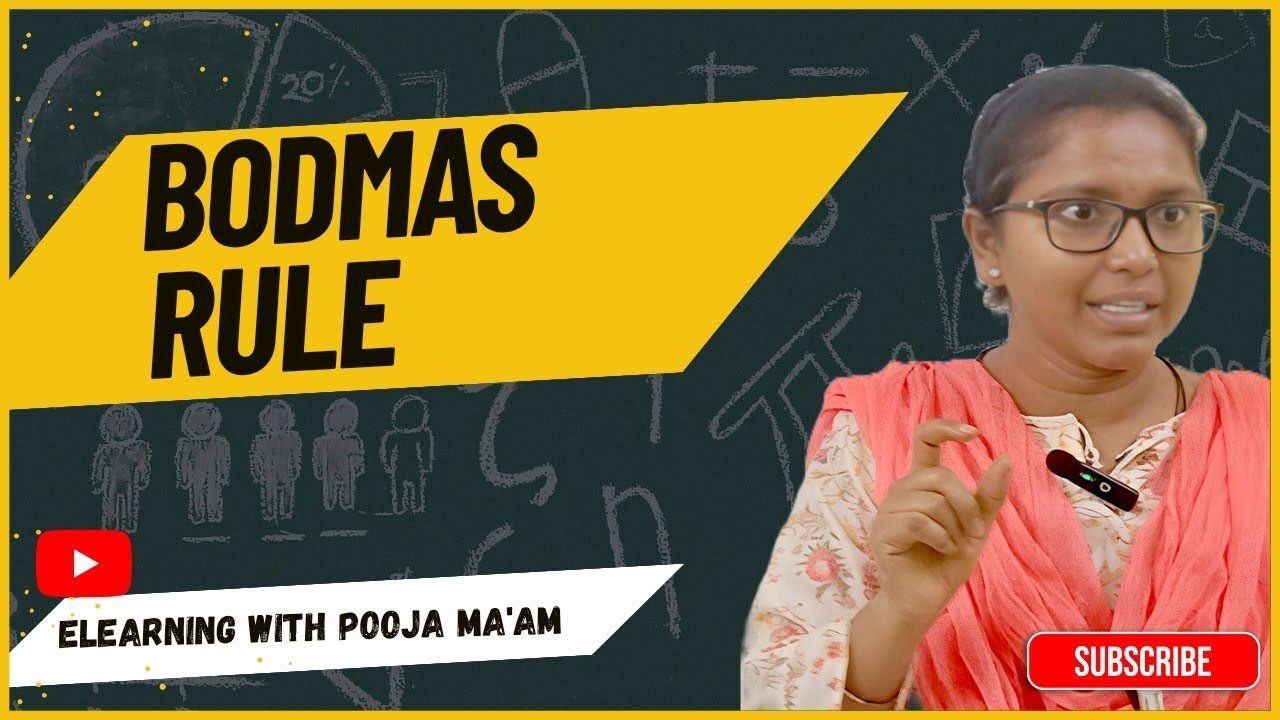  BODMAS Rule | Order of Operations | Easy Maths Explanation | eLearning with Pooja ma'am 