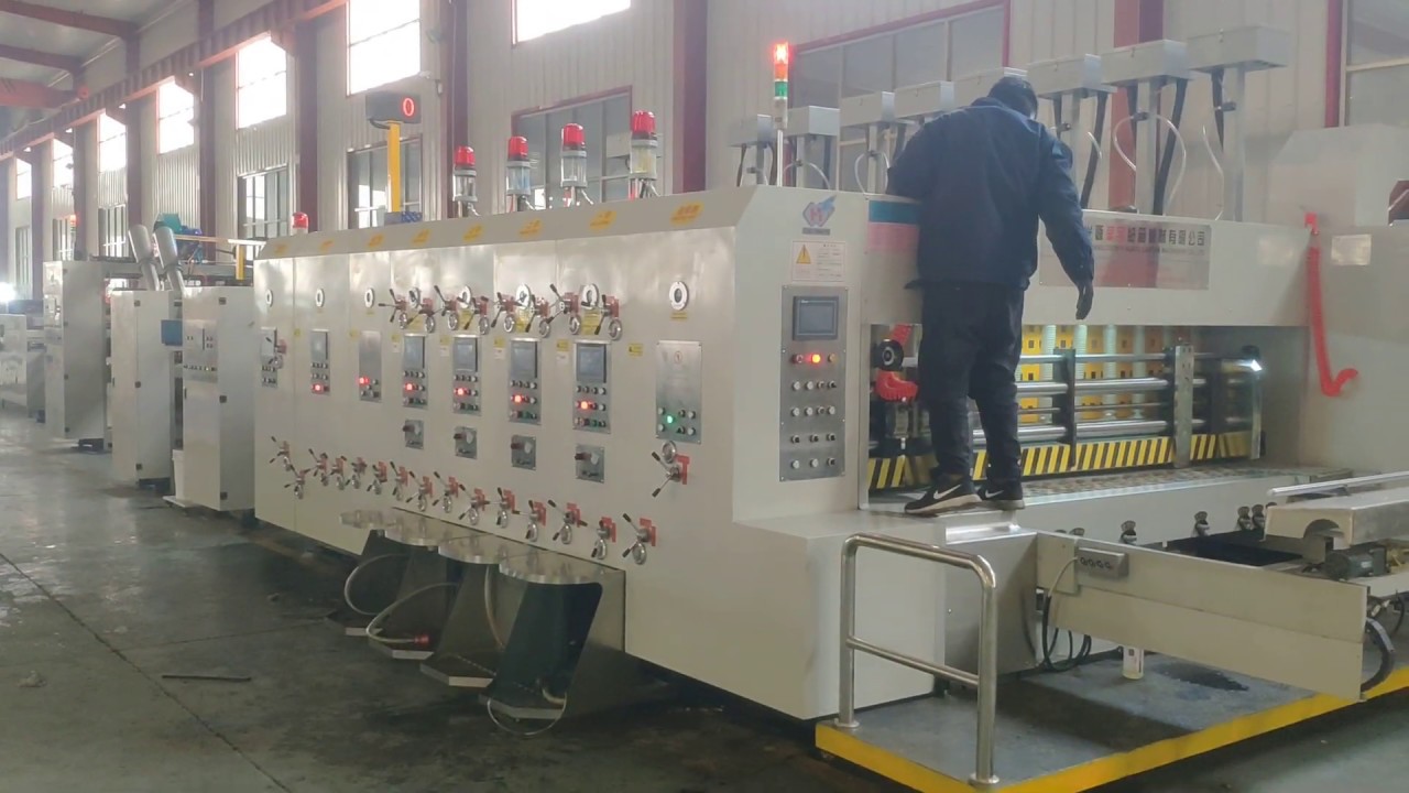 China case maker : HS-B flexoprinter slotter die cutter folder gluer machine