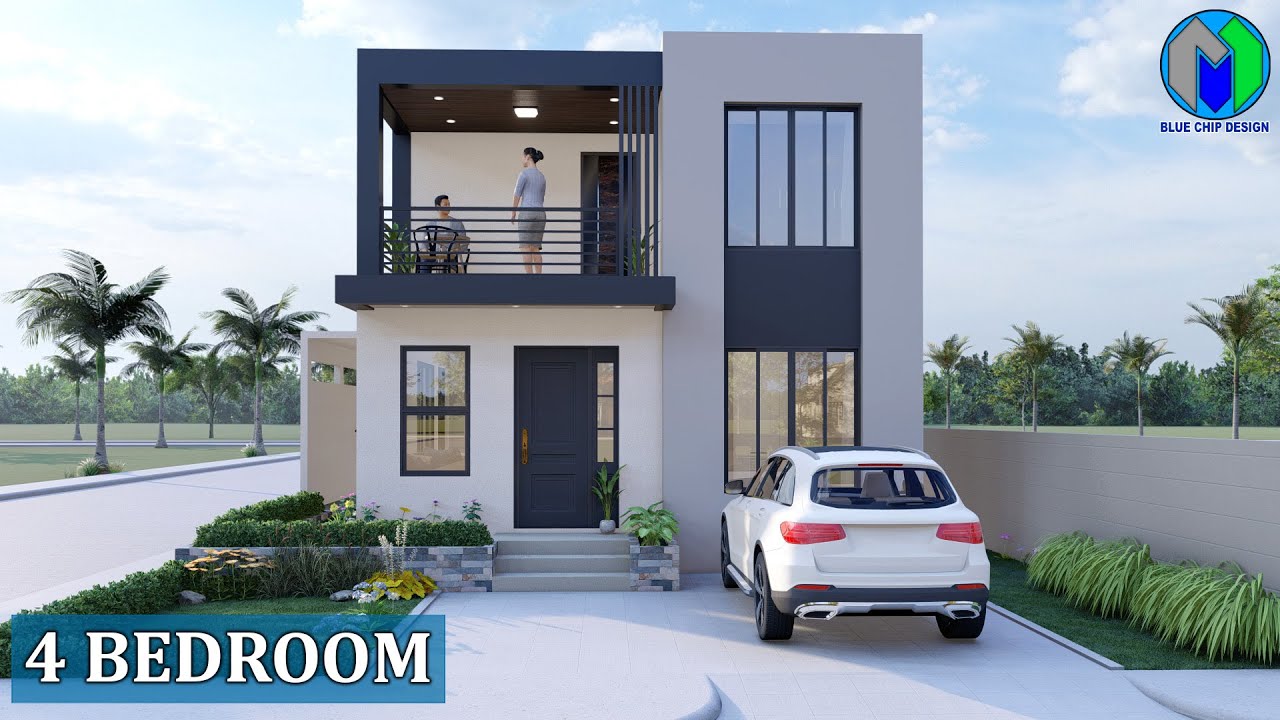 Small House Design with 4 Bedrooms
