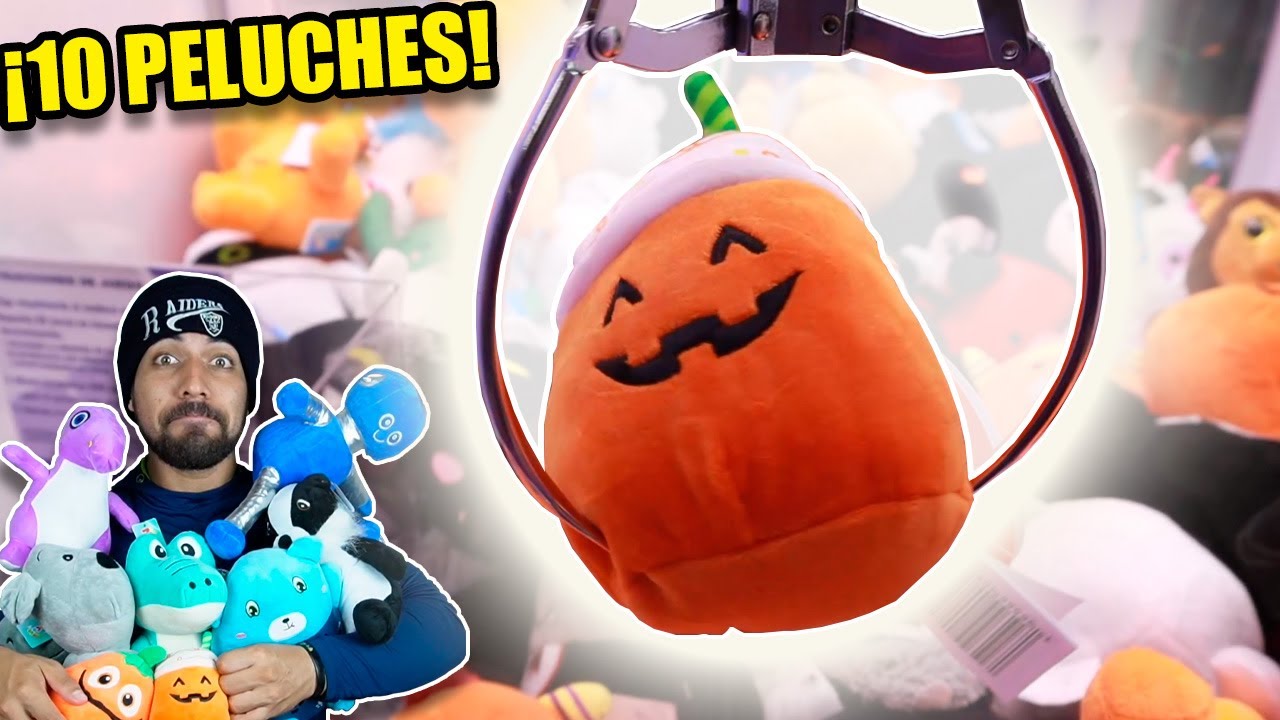¡GANÉ 10 PELUCHES EN LA MÁQUINA DE GARRA CON $100 PESOS!