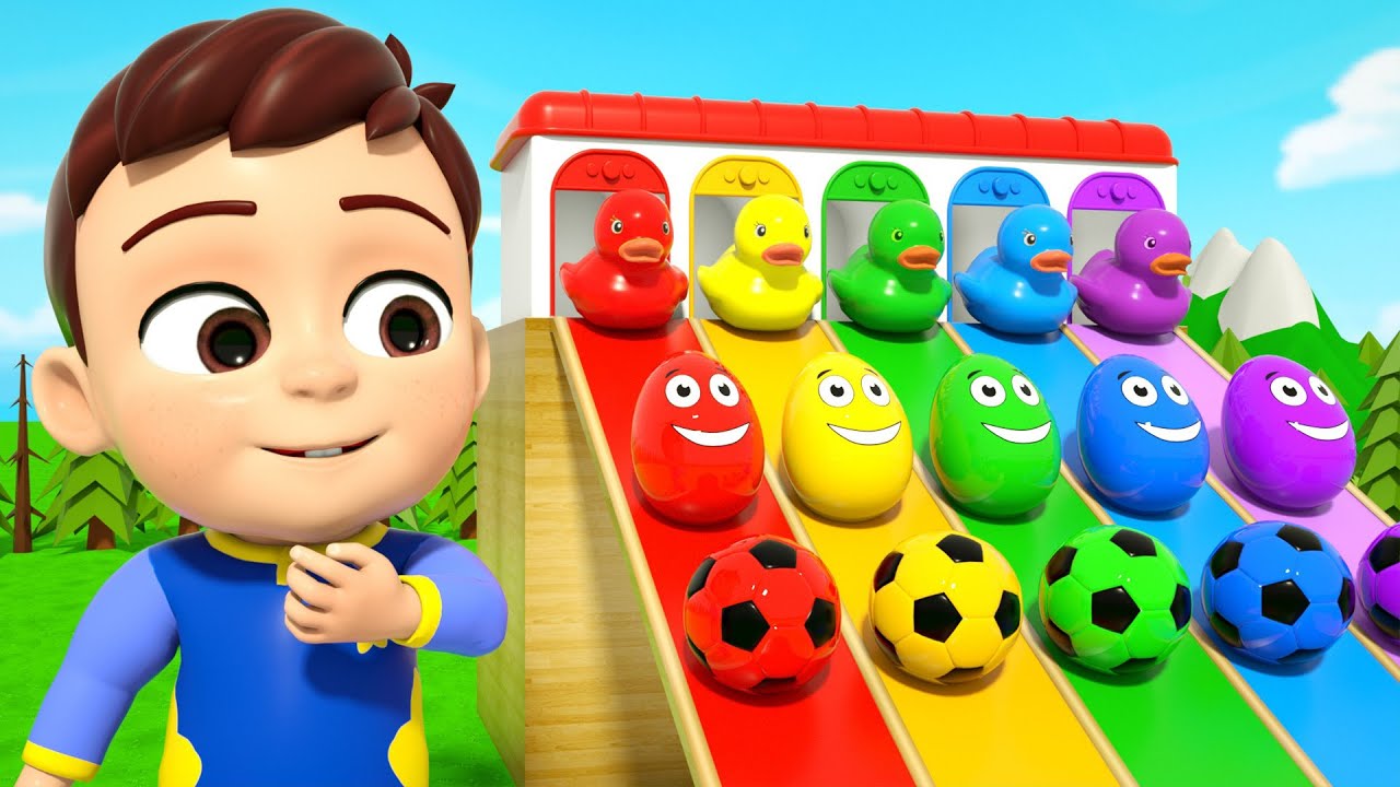 Aprender Colores y Números | Huevos de Colores en la Granja | Canciones Infantiles ZooLoo en Español