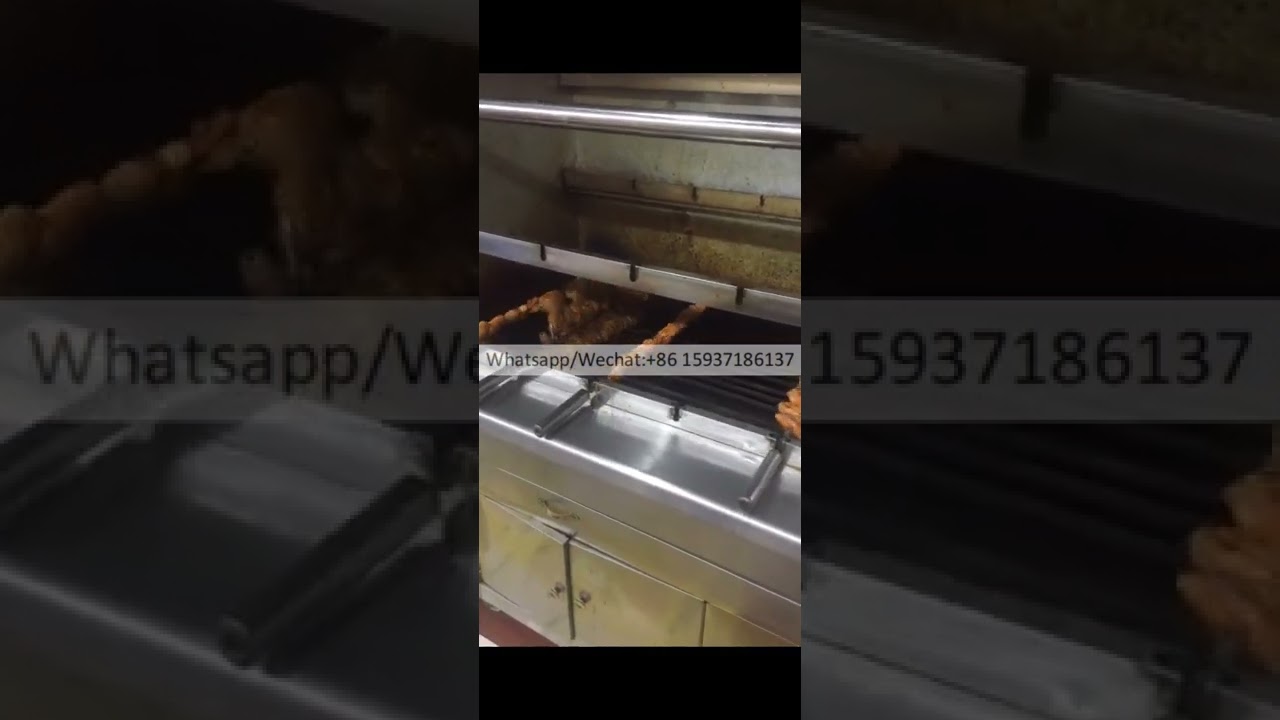 Charcoal Barbecue Grill Machine Commercial Rotisserie Grill Automatic Rotating Barbecue Machine