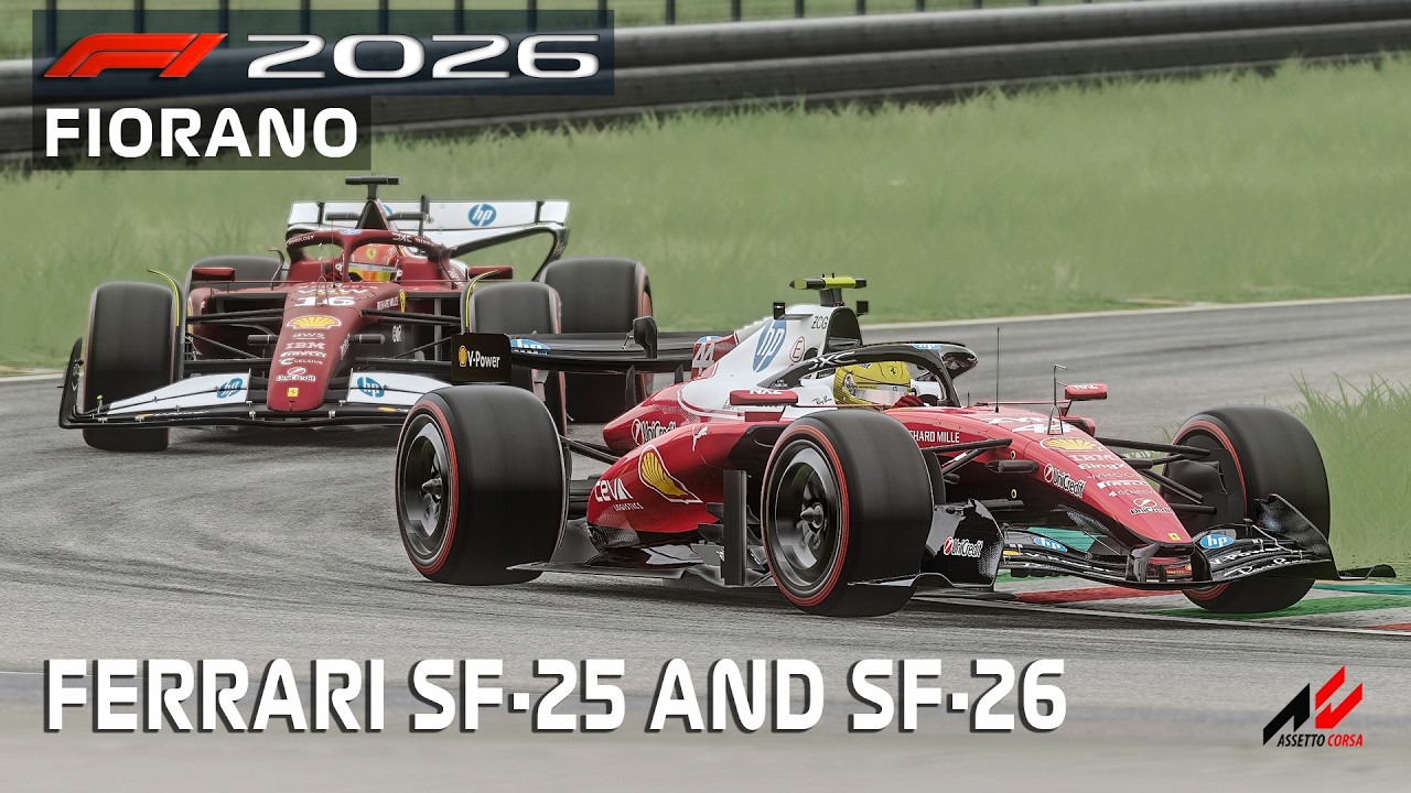 F1 2026 Ferrari SF 26 vs SF 25 Watch Them Both on Track Assetto Corsa