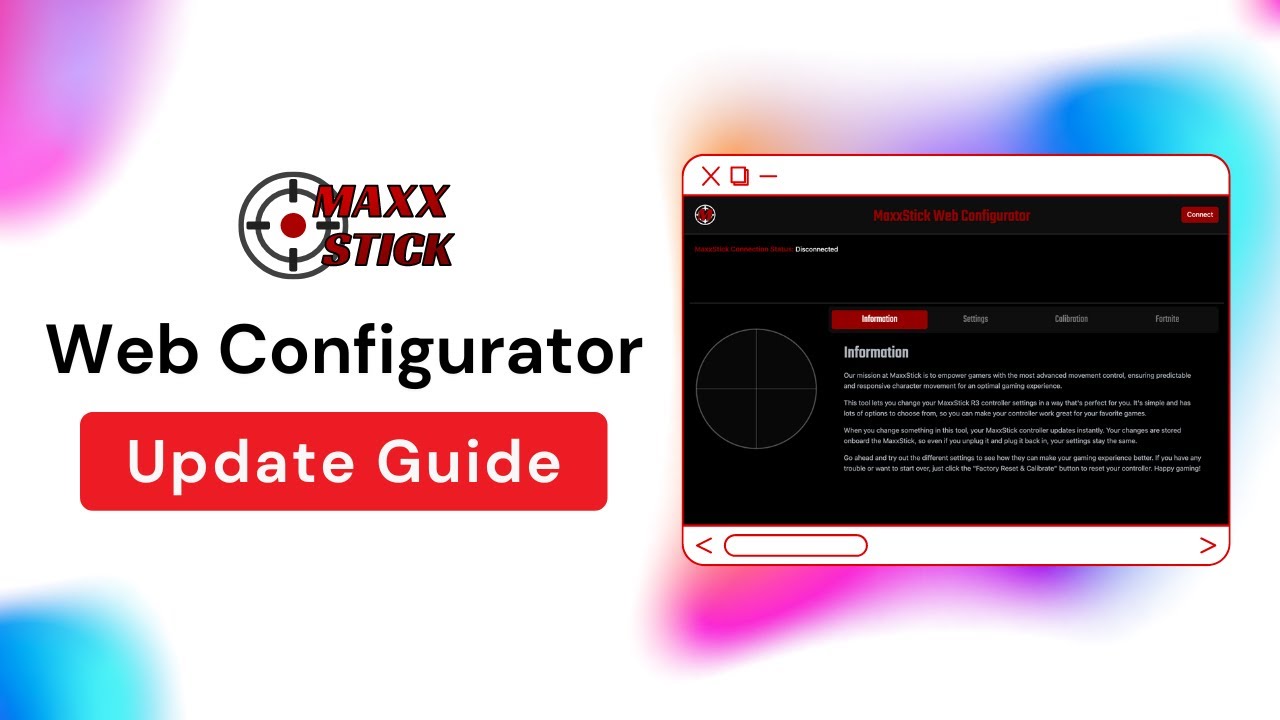 Web Configurator Update Guide | MaxxStick Keyboard Joystick