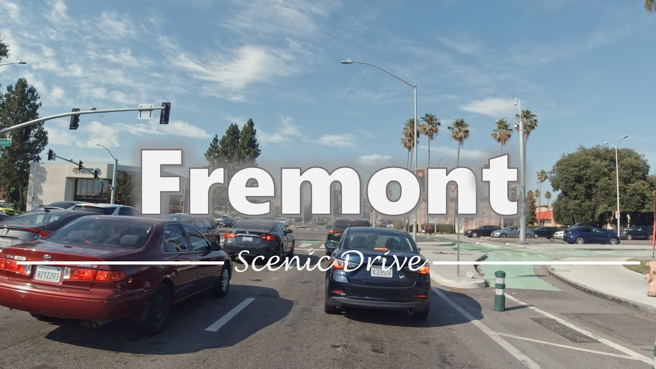 Driving in Downtown Fremont, California - 4K60fps