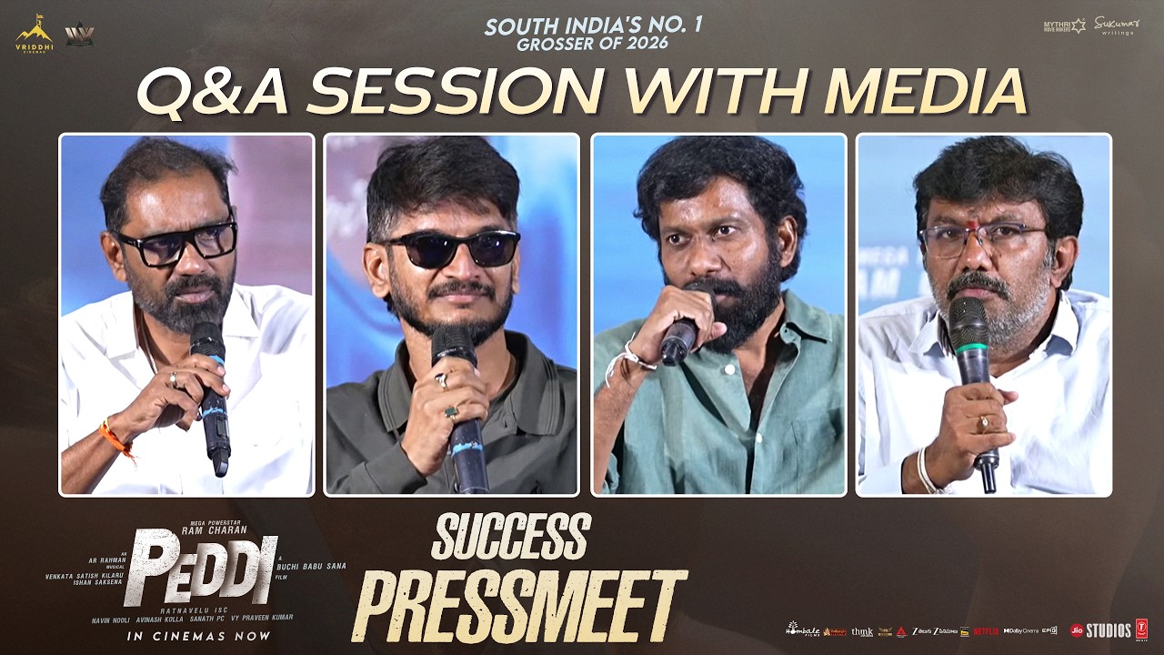 Q&A Session with Media | PEDDI Success Press Meet | Ram Charan | Janhvi Kapoor | Buchi Babu Sana