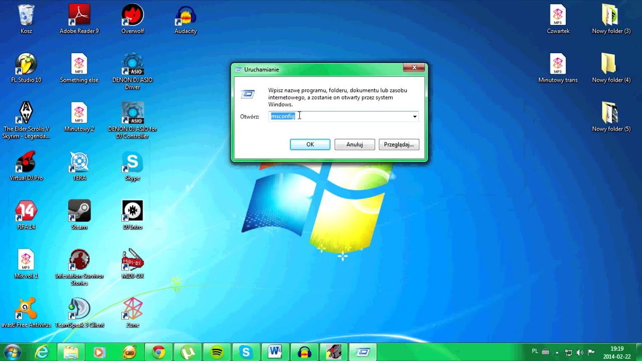 Windows 7 - Jak wyłączyć autostart program&oacute;w? #1