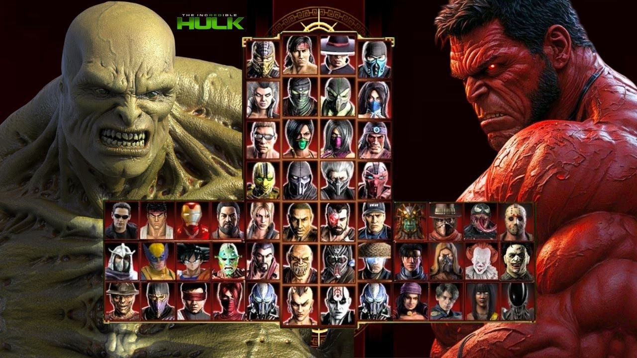 Mortal Kombat 9 - ABOMINATION & RED HULK MARVEL MOD - Expert Tag Ladder - Gameplay @(1080p)  60ᶠᵖˢ ✔
