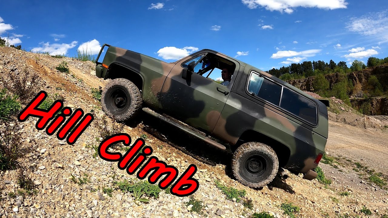 Military Offroad Action im Steinbruch / Chevy K5 Blazer M1009 CUCV + MB Wolf + VW Iltis hill climb