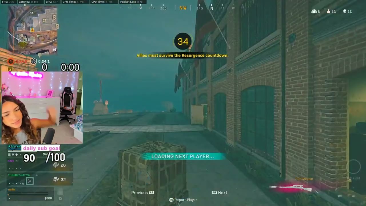 NADIA GOT STREAM SNIPED IN REBIRTH #nadia #warzone #cod #callofduty