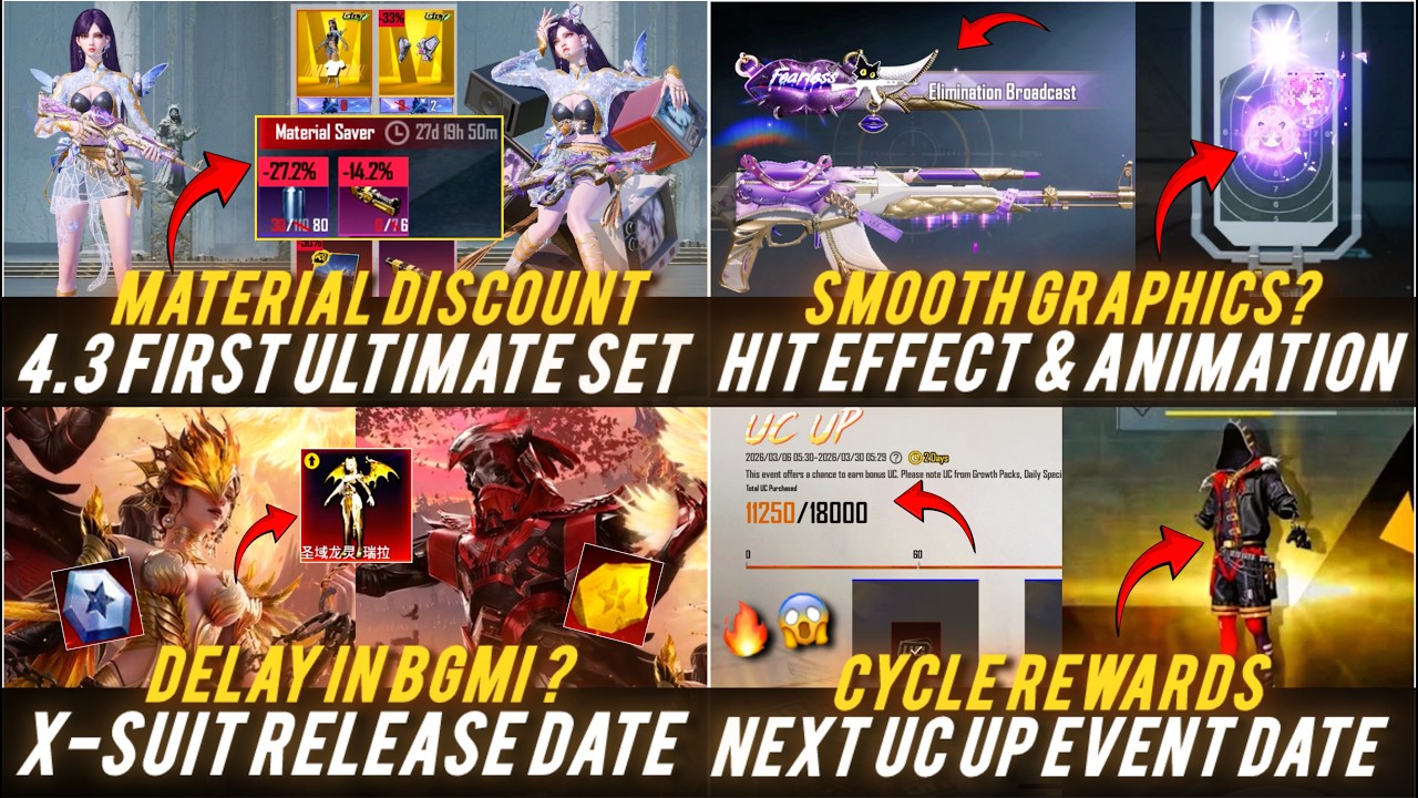 🔴4.3 NEW AKM IS HERE🔥😱BEST HIT EFFECT✅ X-SUIT DATE CHANGE ? 🔥CYCLE REWARDS GLITCH🔥NEXT UC UP EVENT
