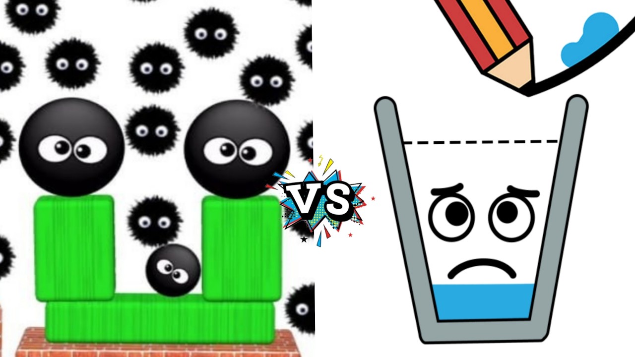 Hide Ball Brain Vs Happy Glass Puzzle Satisfying Puzzle Double Challenge Gameplay Drap Drop IQ!