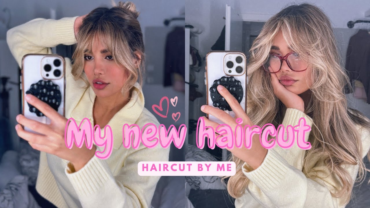 موهامو خودم کوتاه کردم💇🏼‍♀️🙇🏼‍♀️/آموزش کوتاهی چتری مدل لیر 🎀💕