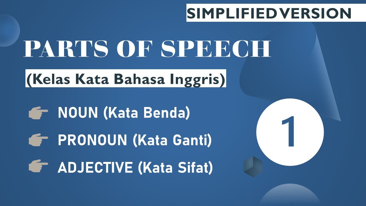 Part of Speech Bahasa Inggris | (Part 1)