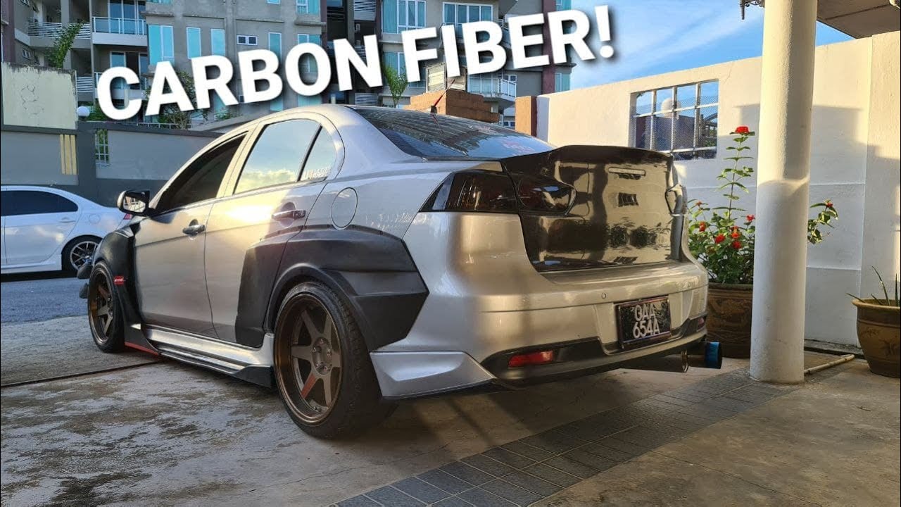 Evo X CSL-Style Carbon Fiber Trunk Install on widebody Proton Inspira R3