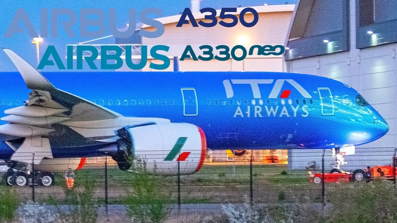 March 2022 new Airbus A350 & A330Neo compilation, flight test Airbus Factory, Toulouse