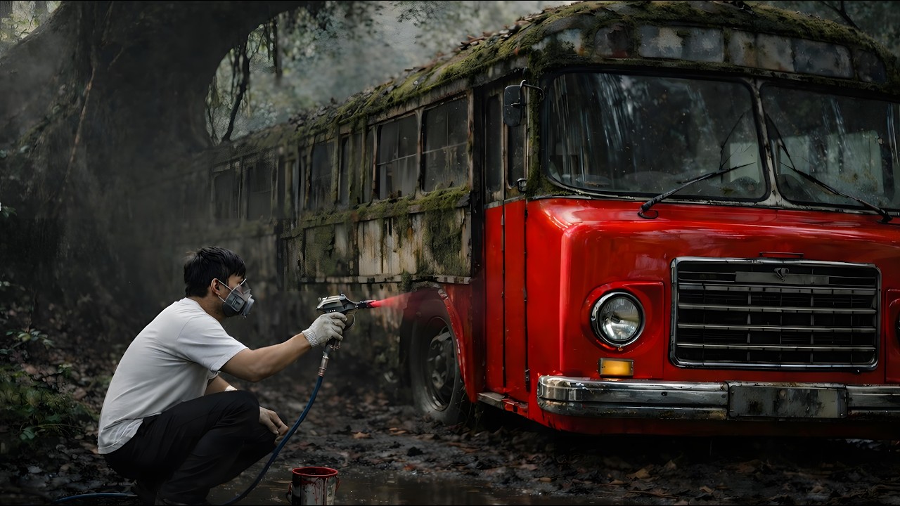 This Old Bus Was Abandoned in the Forest… Watch What Happens Next!