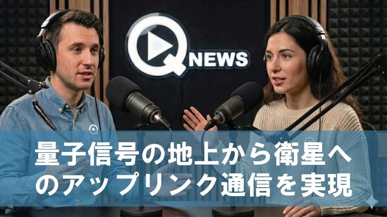 量子信号の地上から衛星へのアップリンク通信を実現