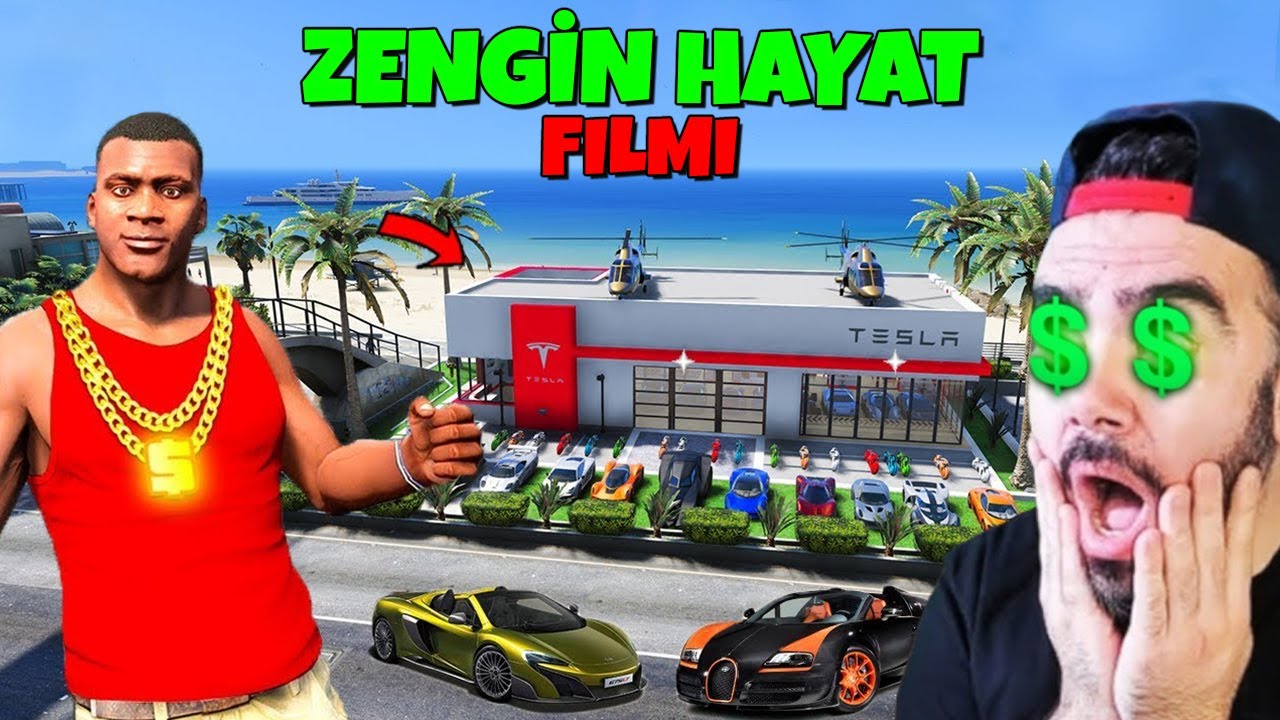FRANKLIN TRILYONER OLDU EVI GARAJI SUPER ARABA DOLDU - GTA 5 MODS