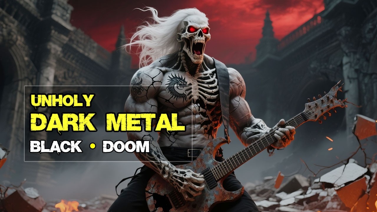 💀 Unholy Dark Metal – Crushing Grooves & Drum Fury | Brutal Black Doom Instrumental