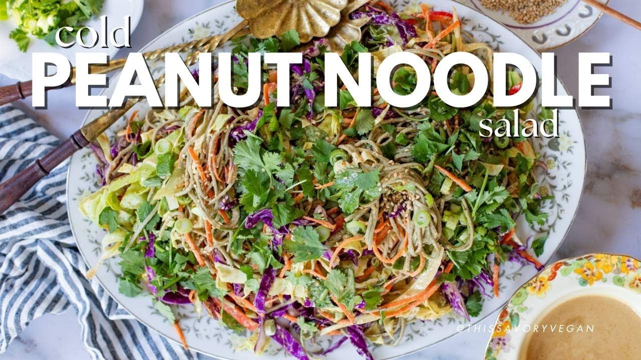 Cold Peanut Noodle Salad | This Savory Vegan