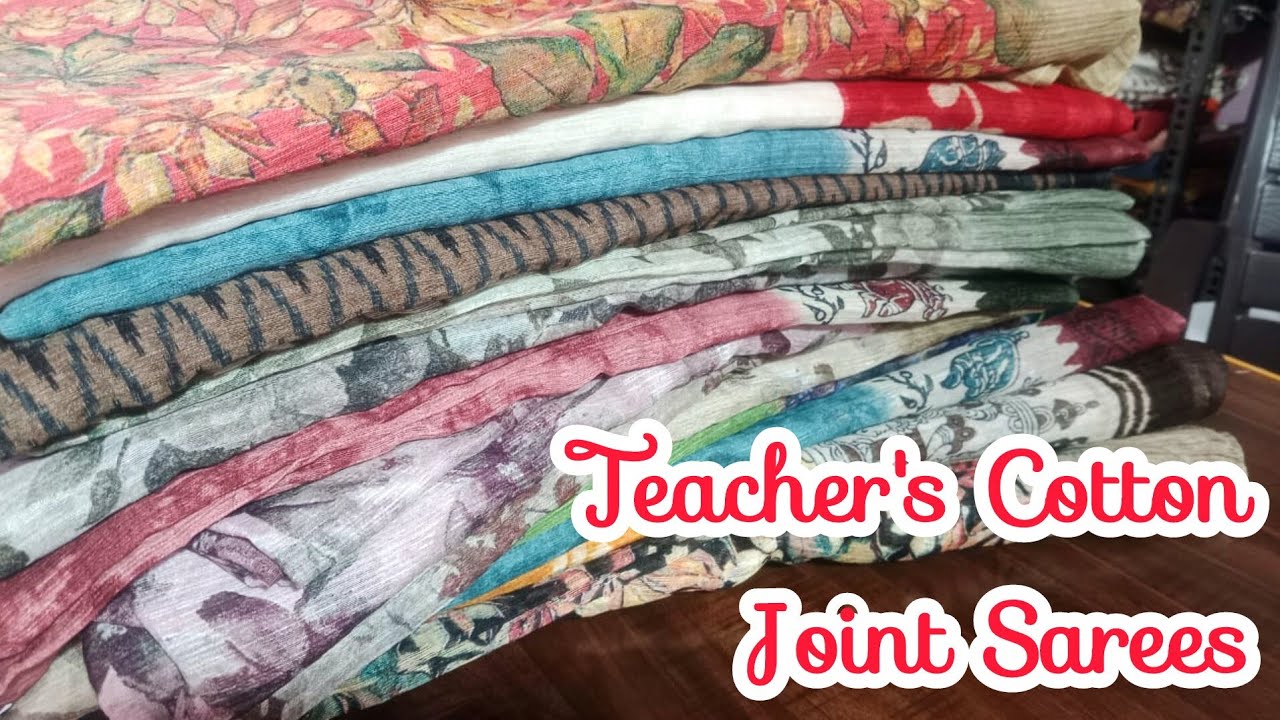 Teachers Cotton Joint Sarees #cutsaree #jointsareecoimbatore #jointsareecollection #jointsarees 