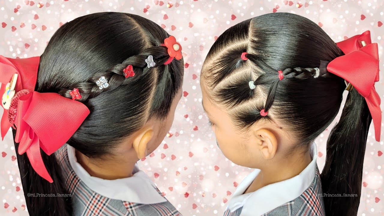 PEINADO PARA NIÑAS 🥰 FACIL Y BONITO / PENTEADOS 🤍♥️