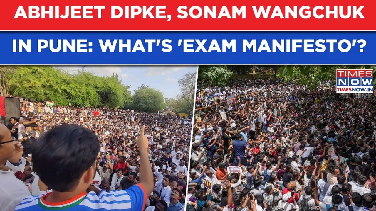 CJP Protest: Abhijeet Dipke, Sonam Wangchuk In Pune With Cockroach Janta Party's 'Exam Manifesto'