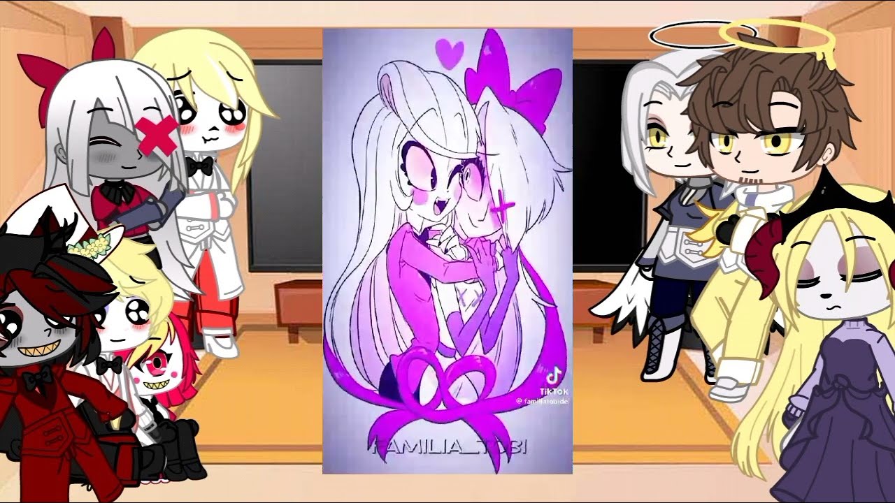 Hazbin hotel reagindo ao rap da Vaggie @BabitsOficial (my au) CharliexVeggie/gacha/ parte 6