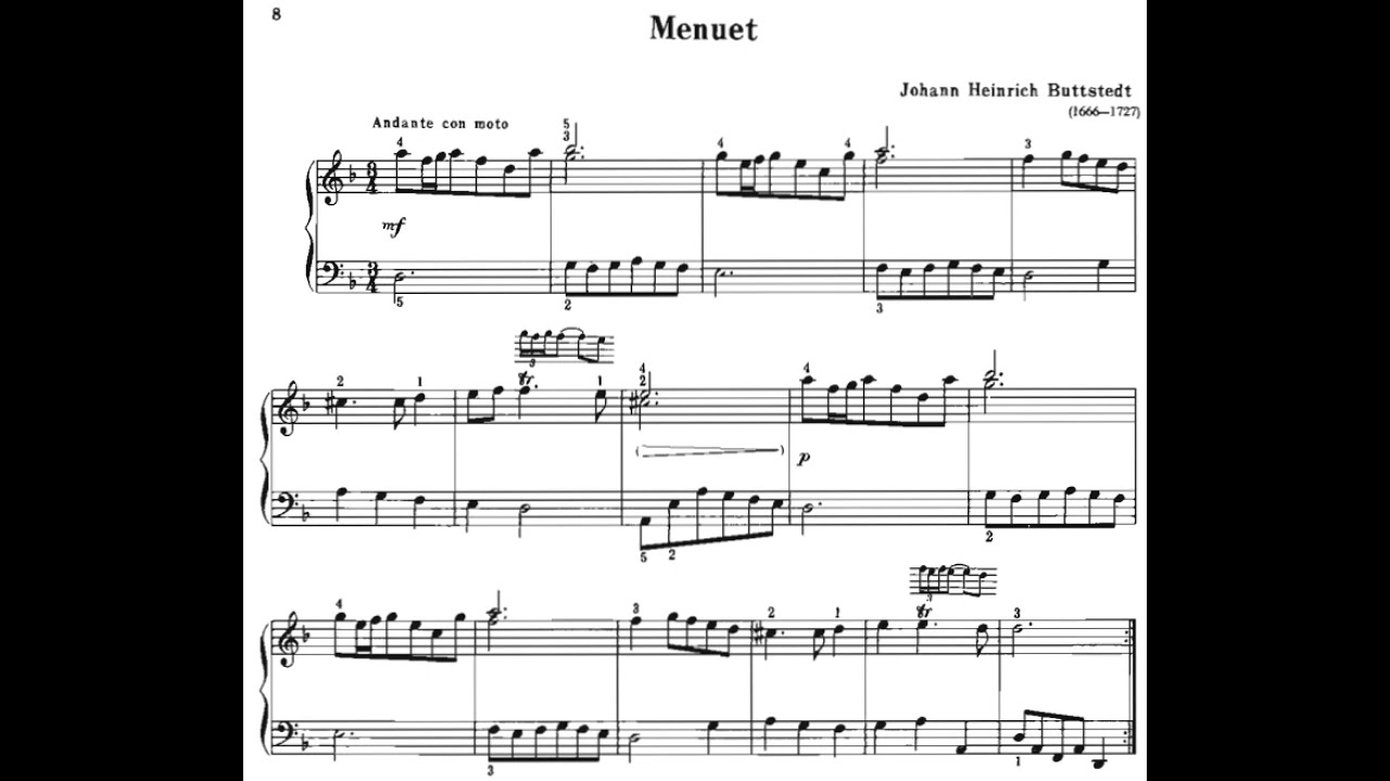 Johann Heinrich Buttstedt - Minuet in D minor