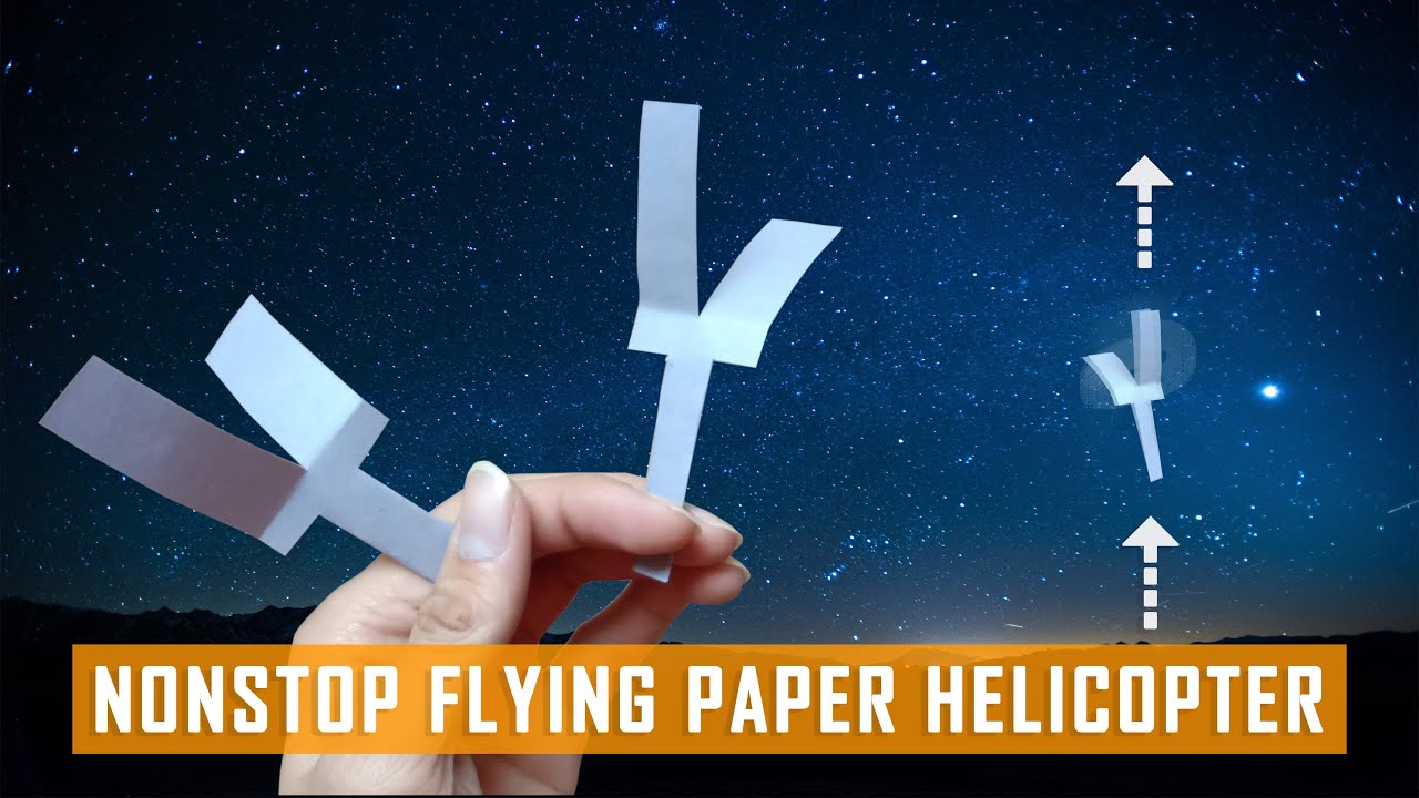 Continuously Flying Paper Helicopter | DIY - Paper Helicopter Craft