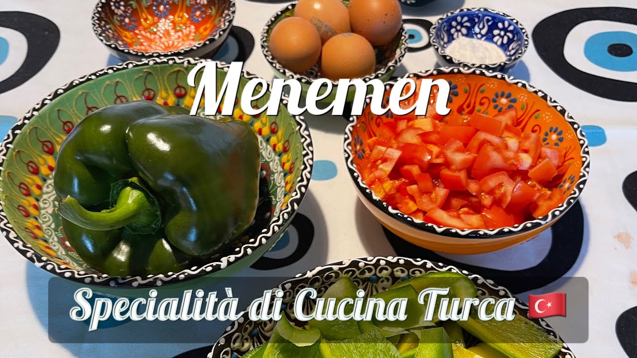 MENEMEN con Uova e Peperoni - DELIZIOSA RICETTA DI CUCINA TURCA - Specialit&agrave; di Turchia