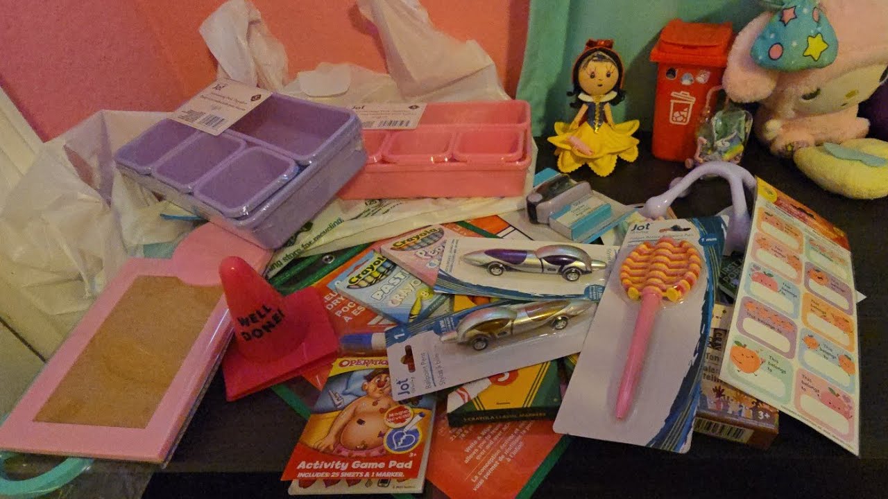 Haul Dollar Tree back to School Supply and homework desk organization