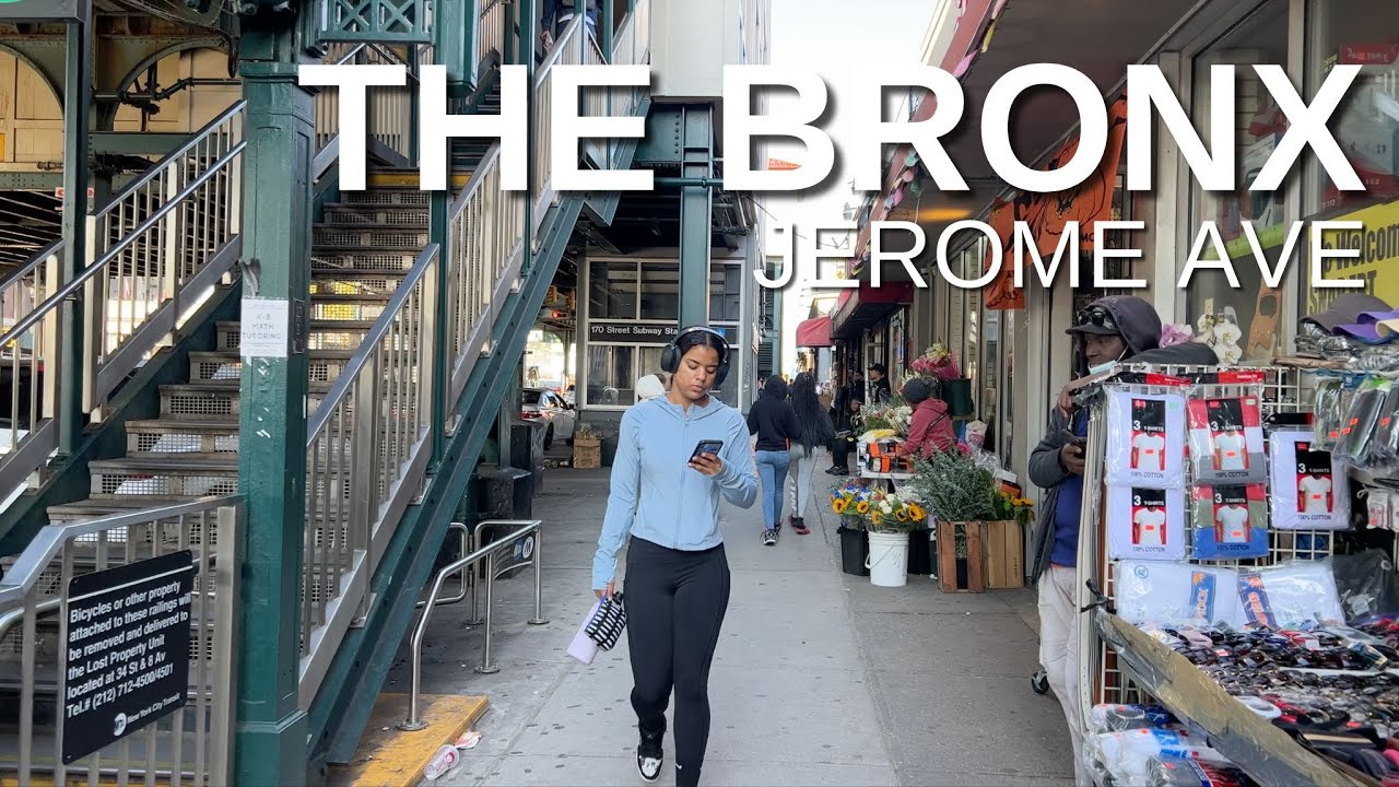 NEW YORK CITY Walking Tour [4K] - THE BRONX - JEROME AVENUE