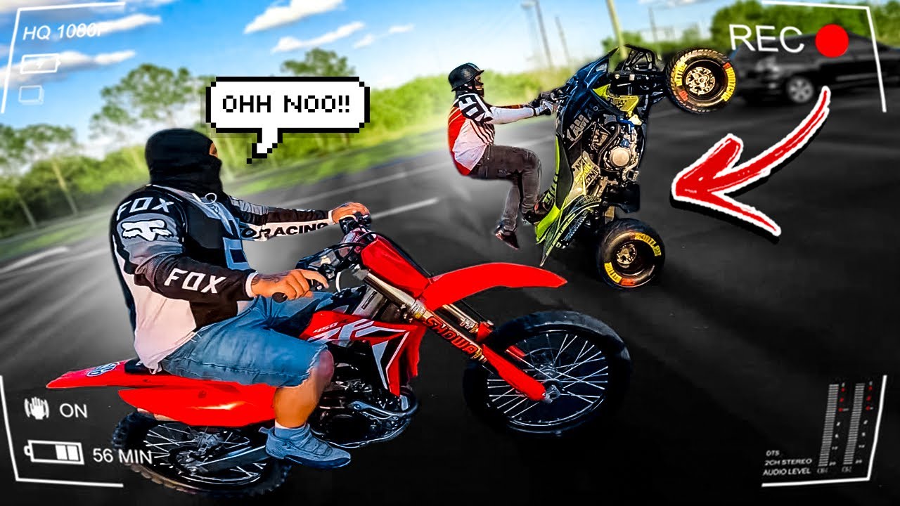 STREET RIDING MY NEW QUAD FOR THE FIRST TIME AND THIS HAPPENS ! | BRAAP VLOGS