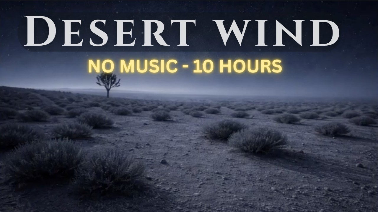 Desert Night Wind Sounds — No Music, 10 Hours (Deep Sleep)