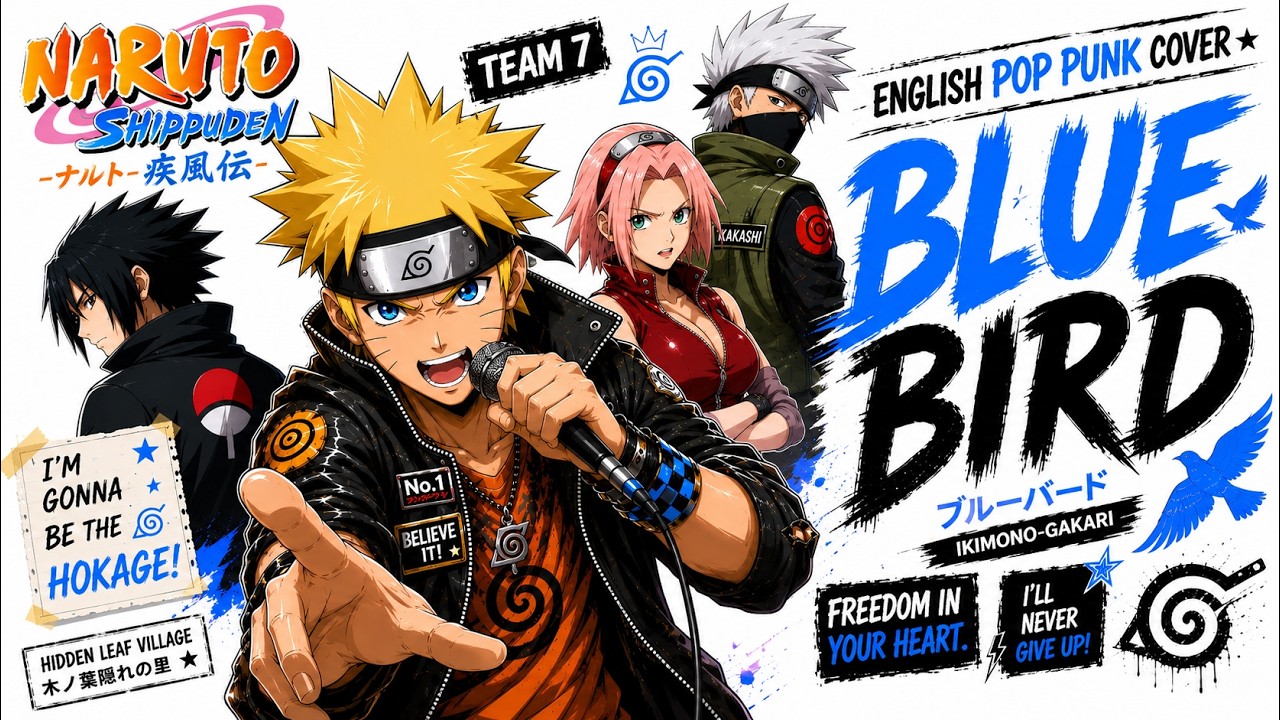 「BLUE BIRD」English Ver - Naruto Shippuden OP 3 | by PopPunk no Jutsu