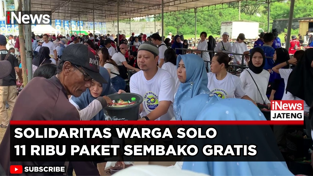 Solidaritas Warga Solo, 11.000 Warga Terima Sembako Gratis | iNews Jateng