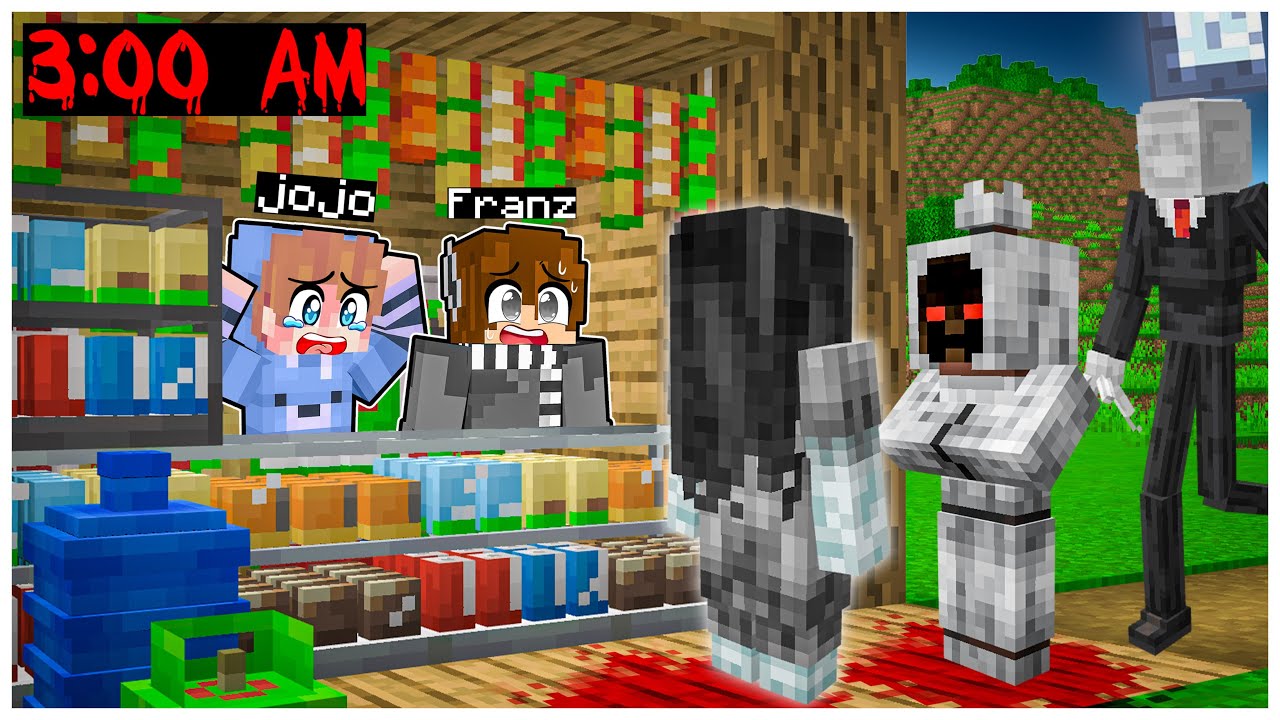 FRANZ & JOJO BUKA TOKO TENGAH MALAM DAN DIDATANGI HANTU di MINECRAFT