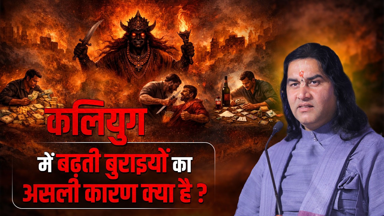 कलयुग में बढ़ती बुराइयों का असली कारण क्या है?  Shri Devkinandan Thakur Ji