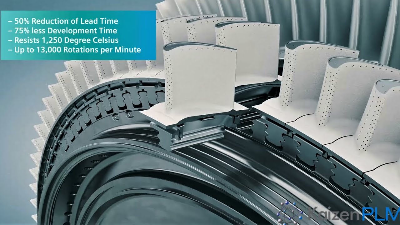 Siemens uses AM to create a turbine blade with internal cooling channels and improved efficiency